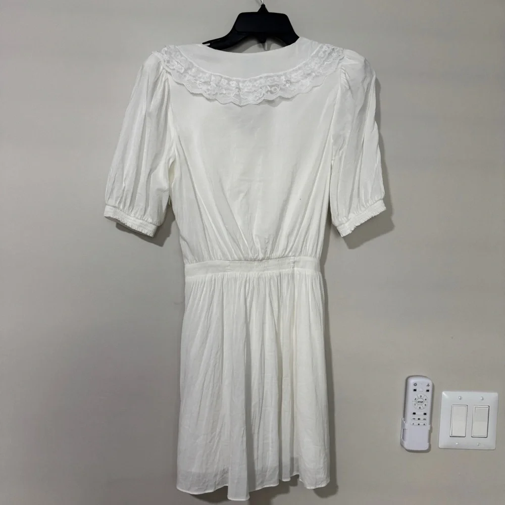 REFORMATION Kairos Mini Dress White Ivory Size 6